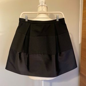 3.1 Philip Lim Black Mixed Fabric A-Line Mini Skirt